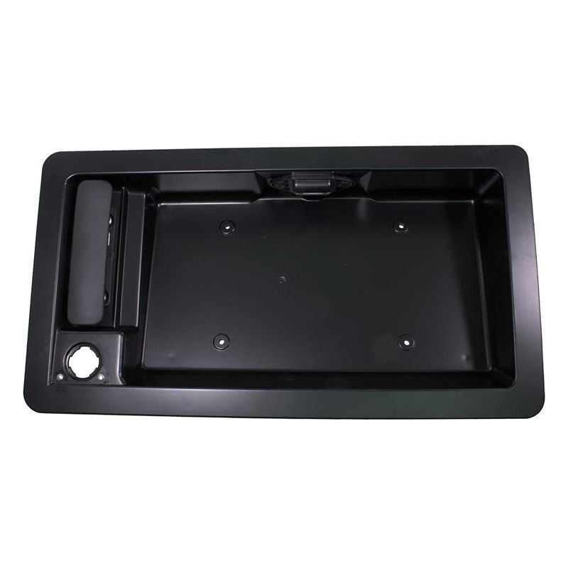 Econoline Rear Door Handle Outside With License Plate Housing Black 1992-2013