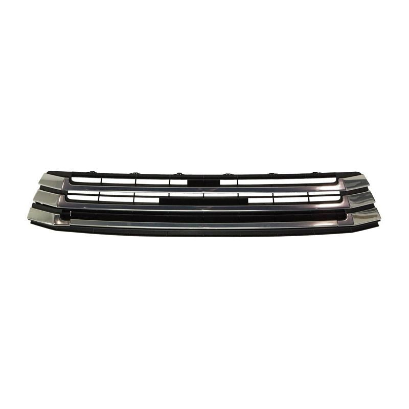 Highlander Front Bumper Grill Satin Chrome - Black Without CMA 2017-2019