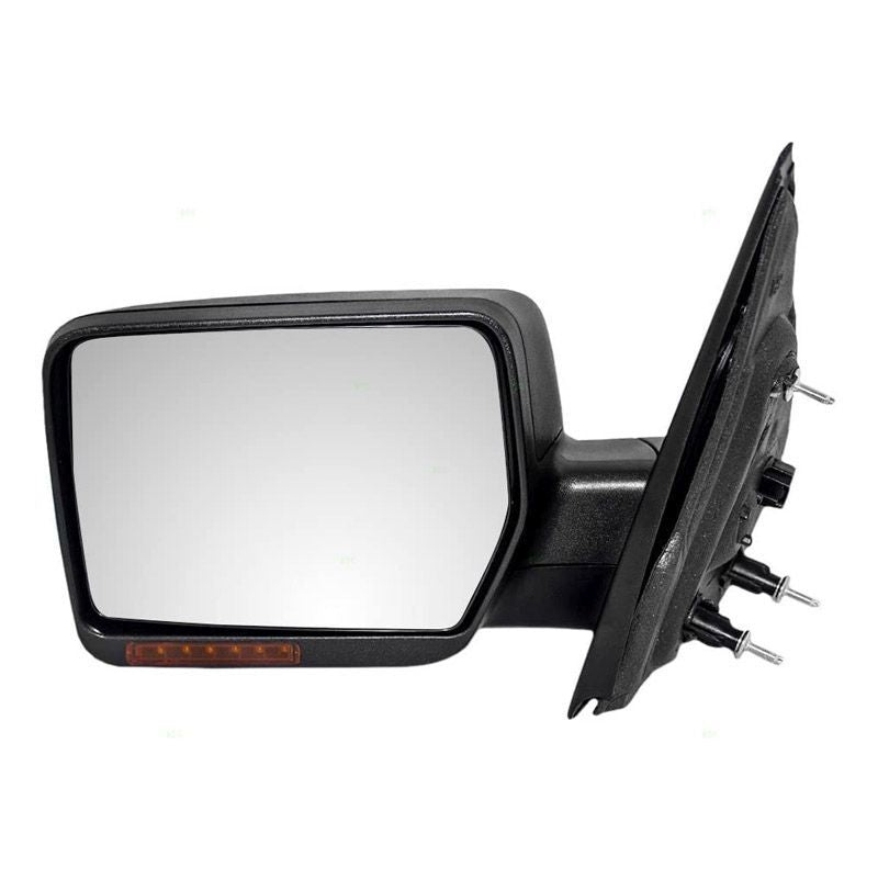 Ford F150 F-150 Mirror Power With Heat Without Puddle Light With Signal Textured 2004-2008 Left Side