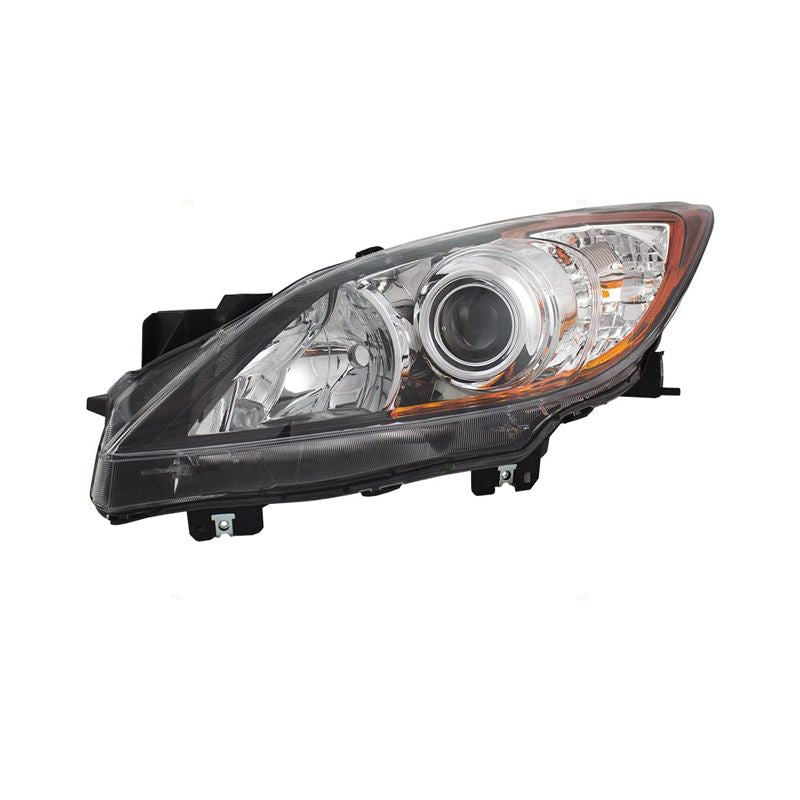 Conjunto de faros delanteros para Mazda 3 (4 puertas/hatchback, halógeno, 2010-2013, lado izquierdo)